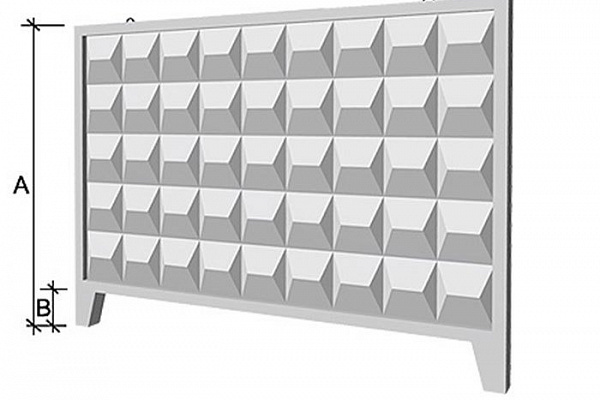 Плиты забора Плита забора П-6В (с фартуком)